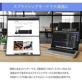 デュアル液晶モニター15.6インチ/180°開閉の折りたたみ式 uniq(ユニーク)