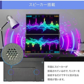 デュアル液晶モニター15.6インチ/180°開閉の折りたたみ式 uniq(ユニーク)