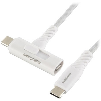 USB-C/Lightningケーブル 片側切替 高耐久 1.5m オーム電機