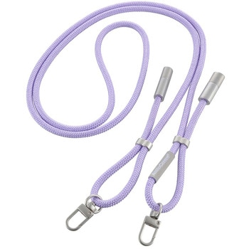 USB-C/Lightning チャージングストラップ 27W 1.5m パープル オーム電機