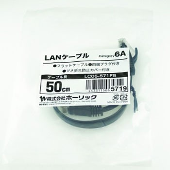 LANケーブル UTP カテゴリー6A フラット ホーリック