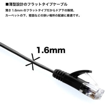 LANケーブル UTP カテゴリー6A フラット ホーリック