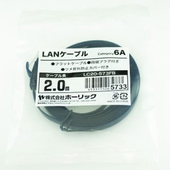 LANケーブル UTP カテゴリー6A フラット ホーリック
