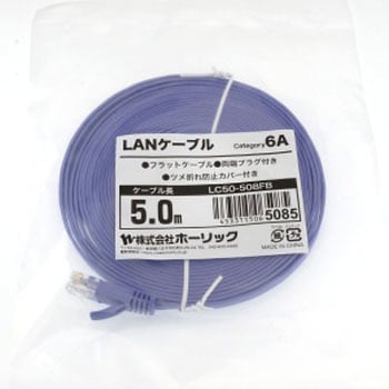 LANケーブル UTP カテゴリー6A フラット ホーリック