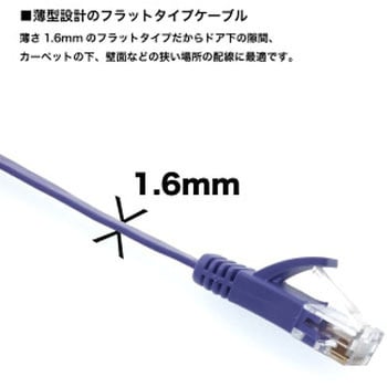 LANケーブル UTP カテゴリー6A フラット ホーリック