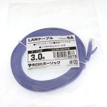 LANケーブル UTP カテゴリー6A フラット ホーリック