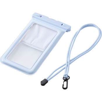 防水スマホケース 防水ポーチ IPX8 水没防止設計 顔認証対応 (防水ケース×1 ショルダーストラップ×1) エレコム