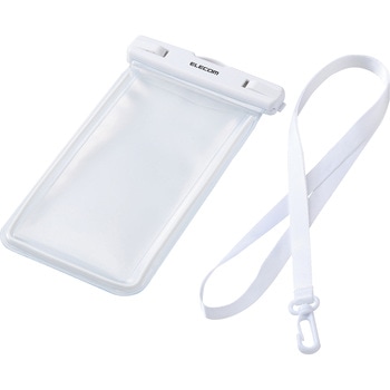 防水スマホケース 防水ポーチ IPX8 蓄光機能 顔認証対応 (防水ケース×1 ショルダーストラップ×1) エレコム
