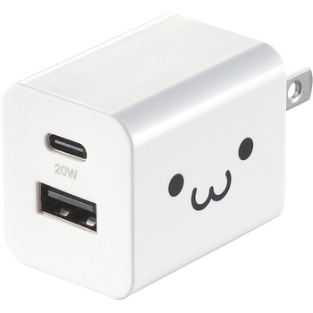 USB Type-C コンセント 充電器 PD 20W TypeC×1 USB A×1 折りたたみプラグ 軽量 エレコム