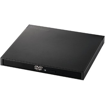 LDV-PWA8U3CNBK 外付けDVDドライブ CD DVD 対応 USB 3.2 Gen1 ケーブル2本(Type-C+Type-A) 読込専用  ACアダプタ付 軽量 1個 ロジテック 【通販モノタロウ】