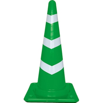 コーンベット付スコッチコーンL 700H(緑)白テープ巻き サンコー(三甲)