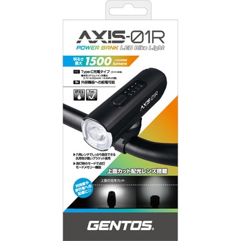 AXS-01R アクシス バイクライト充電式 1台 GENTOS 【通販