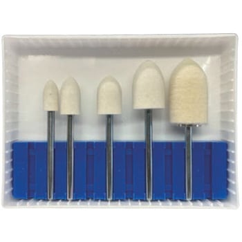 軸付フェルトバフセット お試し5本セット リューター(日本精密機械工作)