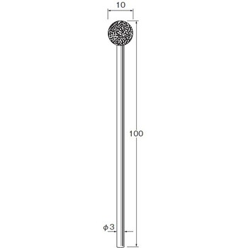 軸付電着ボラゾン砥石 ロングシャンク リューター(日本精密機械工作)