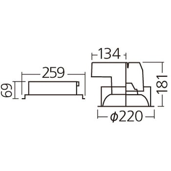 天井埋込型 LED ダウンライト 埋込穴Φ200 光源遮光角15度 1500形 本体のみ Panasonic(パナソニック)