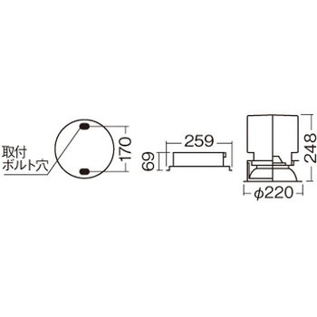 天井埋込型 LED ダウンライト 埋込穴Φ200 光源遮光角15度 2000形 本体のみ Panasonic(パナソニック)