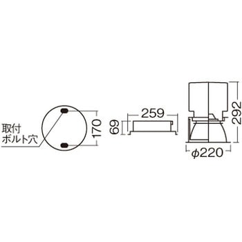 天井埋込型 LED ダウンライト 埋込穴Φ200 光源遮光角30度 2000形 本体のみ Panasonic(パナソニック)