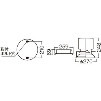 天井埋込型 LED ダウンライト 埋込穴Φ250 光源遮光角15度 2000形 本体のみ Panasonic(パナソニック)