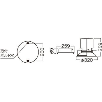 天井埋込型 LED ダウンライト 埋込穴Φ300 光源遮光角15度 2000形 本体のみ Panasonic(パナソニック)
