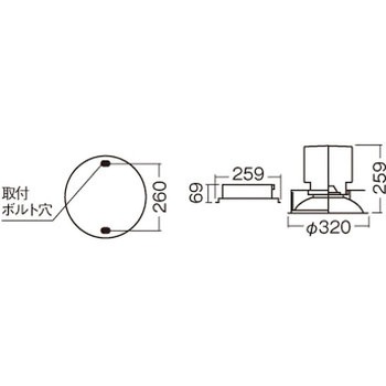 天井埋込型 LED ダウンライト 埋込穴Φ300 光源遮光角15度 2000形 本体のみ Panasonic(パナソニック)