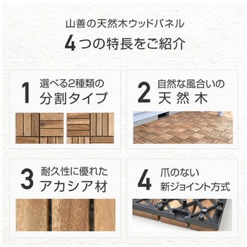 天然木 ウッドデッキパネル YAMAZEN(山善)