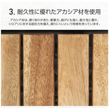 天然木 ウッドデッキパネル YAMAZEN(山善)