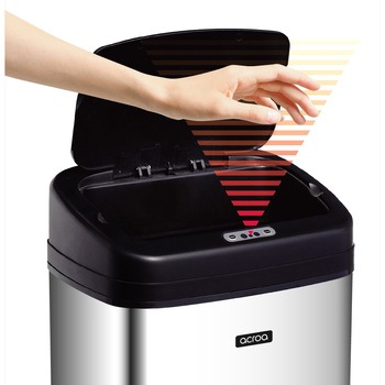 センサー式自動開閉ゴミ箱 ステンレス製 Acroa プッシュ式ゴミ箱 通販モノタロウ Ftdb ls