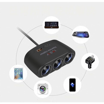 増設・3連ソケット&USB/3.1A(DC12/DC24V) BRIDGE