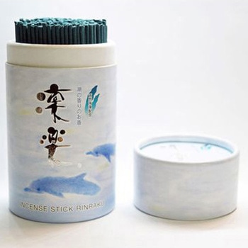 お線香【銘香 凜楽 筒型ミニ寸 海藻の香り】 丸叶むらた