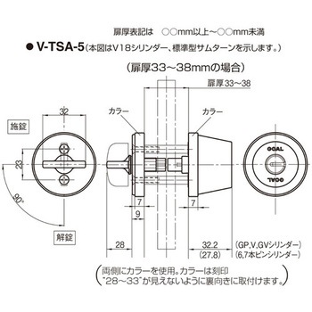 ハンガードア TSAシリーズ GOAL(ゴール) 本締錠 【通販モノタロウ】 ハンガードア TSAシリーズ GOAL(ゴール) 本締錠 【通販モノタロウ】