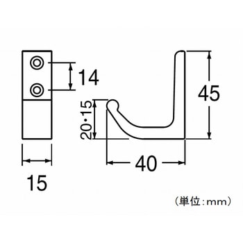 アルミJ型フック シロクマ