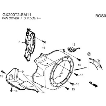 カバーCPファン (黒) ホンダ