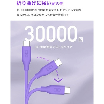 CIO シリコンケーブル CtoL 0.15m パープル CIO