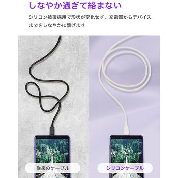 CIO シリコンケーブルN2 CtoC 240W 2m ホワイト - CIO