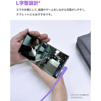 CIO L字型シリコンケーブルN2 CtoC 240W 2m パープル CIO