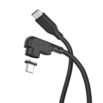 CIO L字 CtoC 0.5m マグネットシリコンケーブル ブラック CIO