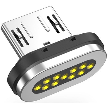 マグネットシリコンケーブル専用Micro-USB端子 ブラック CIO