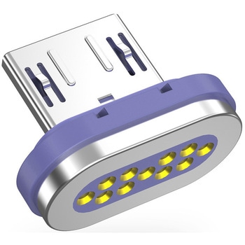 マグネットシリコンケーブル専用Micro-USB端子 パープル CIO
