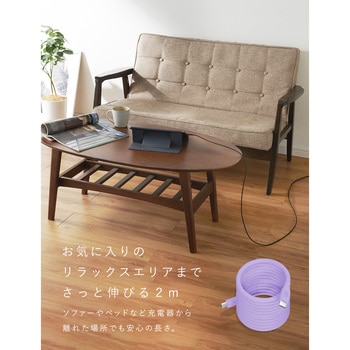 スパイラルシリコンケーブル CtoC 2m エアリーパープル CIO