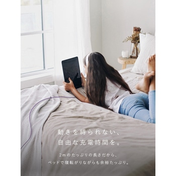 スパイラルシリコンケーブル CtoC 2m エアリーパープル CIO