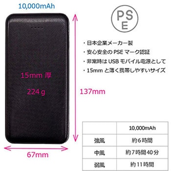 空調付きブルゾン 2010X-USB +モバイルバッテリーセット OKACHO