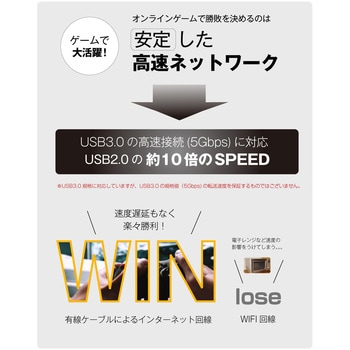 Nintendo Switch対応 有線LAN/USB変換アダプター ロジック