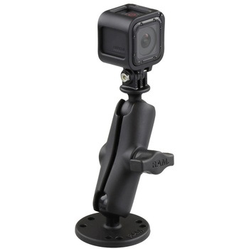 GoProマウント&ラウンドベースセット(標準アーム)  1インチボール ラムマウント