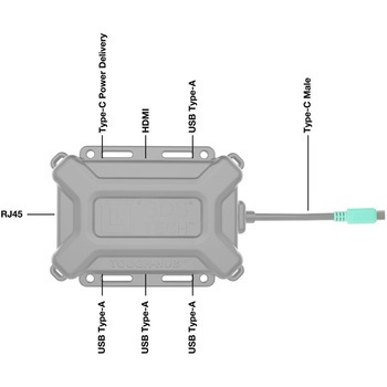 GDS タフハブポート(USB TypeC給電) ラムマウント