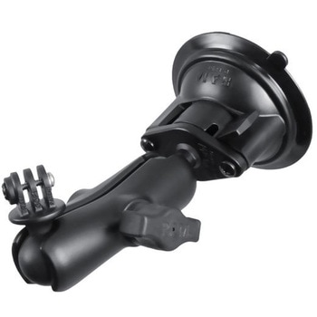 GoProマウント&ツイストロックサクションベースセット(標準アーム) 吸盤径83.8mm 1インチボール ラムマウント