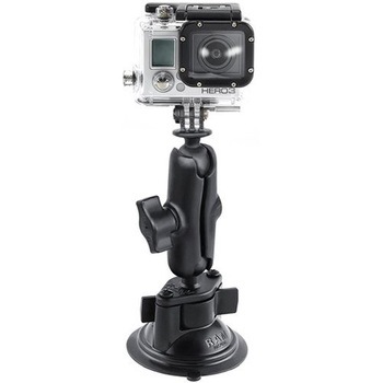 GoProマウント&ツイストロックサクションベースセット(標準アーム) 吸盤径83.8mm 1インチボール ラムマウント