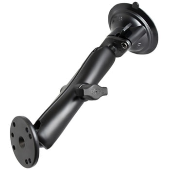 AMPSラウンドベース&ツイストロックサクションベースセット(ロングアーム) 吸盤径83.8mm 1インチボール ラムマウント