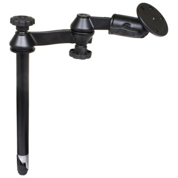 AMPSラウンドプレート&304mmテレポール(ダブルピボット/スイングアーム) アッパー側 1.5インチボール ラムマウント