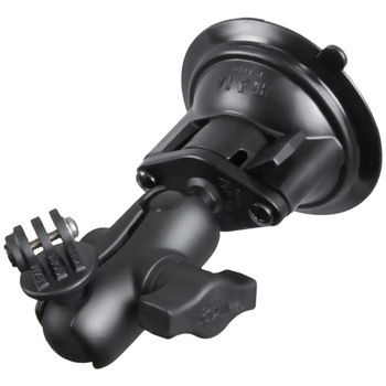 GoProマウント&サクションベースセット(ショートアーム) 吸盤径69.8mm 1インチボール ラムマウント