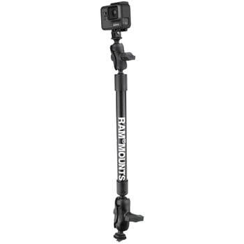 GoProマウント&トラックボールベースセット(全長55.8cmタフポール) 1.5インチボール ラムマウント